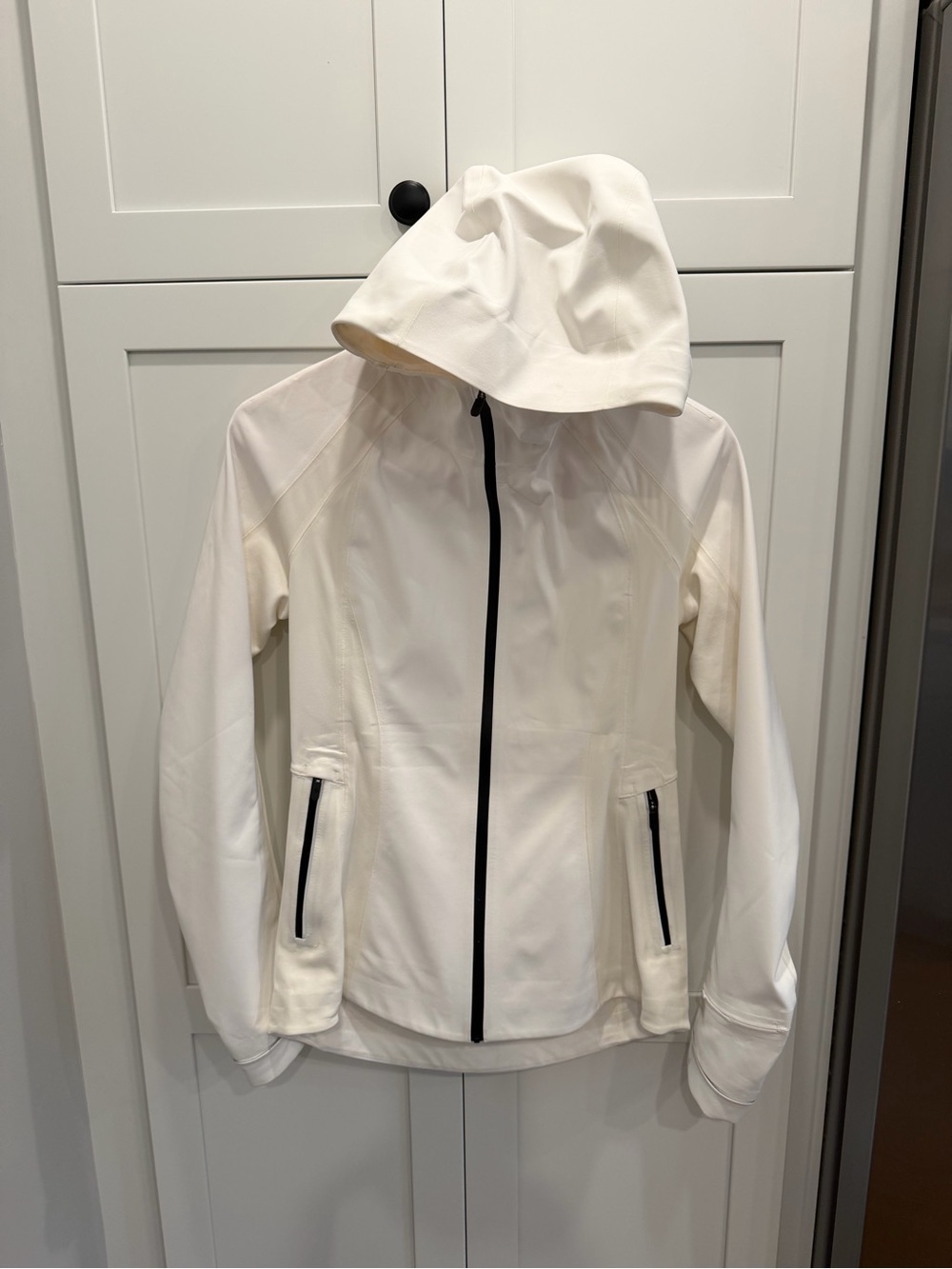 Lululemon Women's White Hooded Softshell Jacket